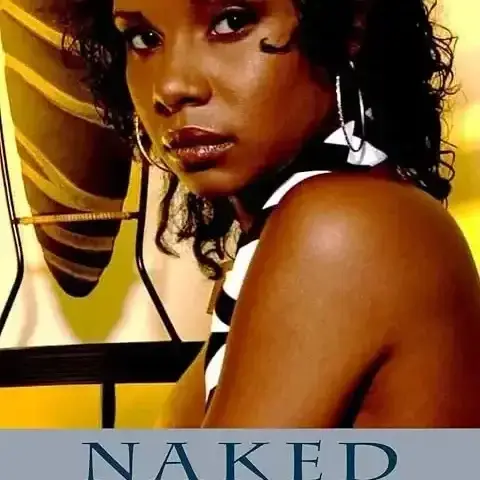 Book cover of ‘Naked: Words Surrendered’ by Nikki Brianne, featuring minimalist text in bold red over a soft pink background.
